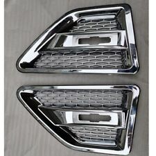 2x Side Fender Grill Cover Air Vent Trim Chrome For Land Rover Freelander 2 LR2 picture