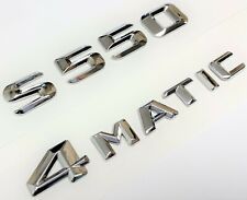 #1 S550 + 4MATIC CHROME MERCEDES REAR TRUNK EMBLEM BADGE NAMEPLATE DECAL NUMBER picture