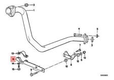 OEM BMW E34 524TD SEDAN EXHAUST SUPPORT 18212242119 GENUINE NEW picture