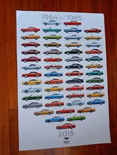 1964.5-2015 MUSTANG 50TH ANNIVERSARY POSTER 36X24 picture