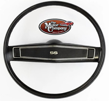 1970 Chevelle Black Standard Steering Wheel Kit with SS Emblem Madrid Grain picture