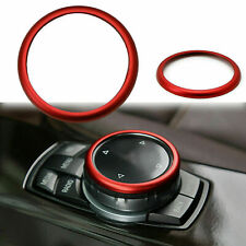 3D Red Metal JDM Center Console iDrive Multi-media Controller Knob Ring For BMW picture