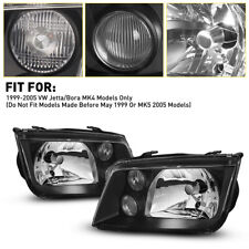Black Housing Clear Headlight Fog Lamp for 99-05 VW Jetta/Bora MK4 US picture
