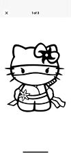 Vinyl Decal-  Hello Kitty Ninja #1 (Pick Size & Color) Fits Jeep Car Truck picture
