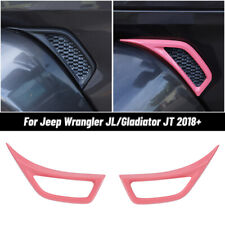 Pink Car Leaf Plate Air Inlet Trim Air Vent Cover For Jeep Wrangler JL JT 2018+ picture