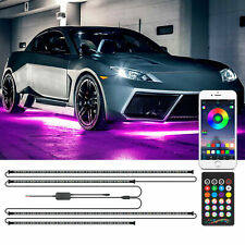 APP RGB LED Strip Under Car Tube Underglow Underbody System Neon Light Kit picture