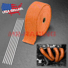 Orange Exhaust Pipe Insulation Thermal Heat Wrap 2