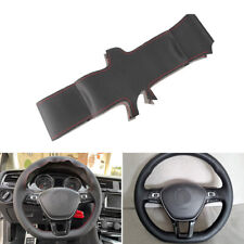 Leather Steering Wheel RED stitching Cover For VW Jetta New Polo Tiguan Sharan picture
