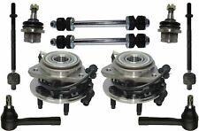 10 Pcs Kit Front Wheel Bearing and Hub Assembly Inner Outer Tie Rod Ends Lower picture