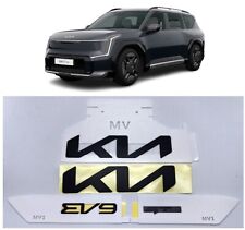 Hood Trunk EV9 Letter GT Line Matt Black Emblem Badge For 2024+ Kia EV9 picture