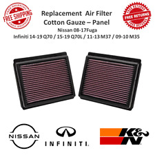 K&N Drop-in Replacement High-Flow Air Filter Panel For Nissan Fuga, Infiniti Q70 picture