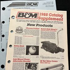 Original VINTAGE 1988 B&M PERFORMANCE Catalog Speed Racing Parts picture