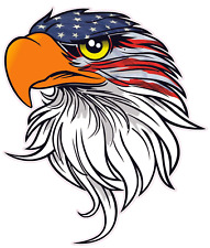 Eagle head American flag v4 Decal picture
