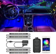 RGB LED Lights Wireless Under Dash Car Interior Atmosphere Strip Neon Light Kit picture