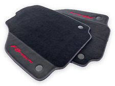 Floor Mats For Ferrari F8 Tributo Black With Alcantara Leather Tailored Carpets picture