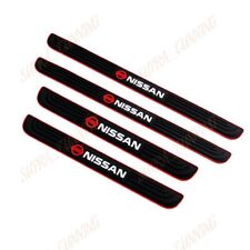Car Door Scuff Sill Cover Panel Step Protector Blue forNissan4PCS Black Rubber picture
