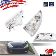Clear Chrome Fog Driving Lights Lamps Left & Right Pair Set for 00-04 Ford Focus picture
