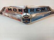 1949 Mercury Monarch Hood Emblem Chrome Crest Ford Canada Vintage 49 Merc Badge picture