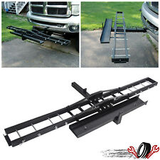 Steel Motorcycle Scooter DirtBike Carrier Hauler Hitch Mount Rack Ramp Anti Tilt picture