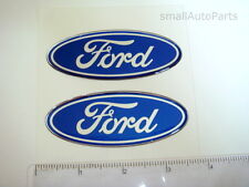 2 NEW FORD hood/back/trunk domed EMBLEMS blue/chrome logo badge tempo gt taurus picture