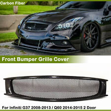 For 2008-2013 Infiniti G G37 Nissan Skyline Front Hood Grill Grille Carbon Fiber picture