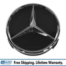 OEM Raised Chrome & Black Wheel Center Cap for Mercedes Benz New picture