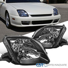 Fit 97-01 Honda Prelude Black Headlights Headlamps Head Lights Lamps Left+Right picture