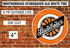 BROTHERHOOD STUDEBAKER OLD WHITE TIRE Laminated Decal picture