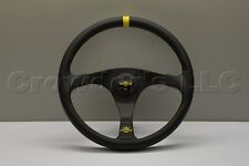 Nardi Personal Trophy Steering Wheel - 350mm - Black Leather - Yellow Stitching picture