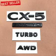 4pcs For CX-5 AWD SKYACTIV G Turbo Rear Sticker Replace Badge Emblem Matte Black picture