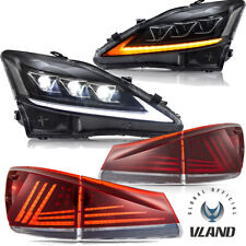For 2006-2014 Lexus IS250 IS350 IS F VLAND Headlights + LED Tail Lights Set Kits picture