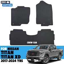 Floor mats for NISSAN TITAN / TITAN XD Crew Cab 2017-2024 All Weather Rubber Set picture