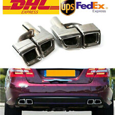 Double H-type Car Exhaust Tail Pipe Tips For Mercedes Benz W212 C63 S63 AMG picture
