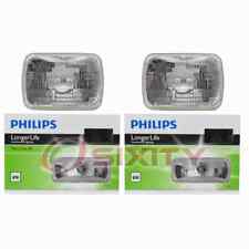 2 pc Philips High Low Beam Headlight Bulbs for Yugo Cabrio GV GVL GVS GVX rb picture