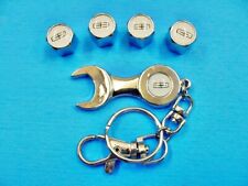 4 Fit Lincoln Chrome Tire Road Wheel Valve Stem Cap Covers Wrench Keychain TR413 picture