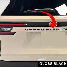 Gloss Black Letter Vinyl Decal Inlay Tailgate Rear For Toyota Grand Highlander picture