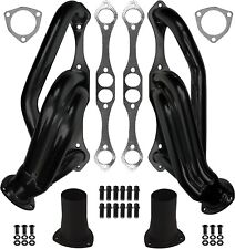 NEW 55-57 CHEVY CHASSIS HEADERS FOR RACK & PINION,SBC 262-400,BLACK PAINT,TRI5 picture