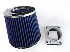 BLUE Air Intake Filter + MAF Sensor Adapter For 97-99 Mercury Tracer 2.0L 4Cyl picture
