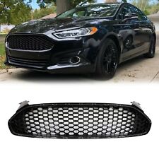 Fit 2013-16 Ford Fusion Gloss Black Front Bumper Honeycomb Mesh Grille Grill picture