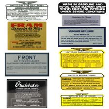 Studebaker Air Cleaner Decals | Various Models & Applications picture
