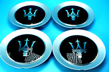 2013-2017 MASERATI LARGE TRIDENT CENTER CAPS SET OF 4 NEW 670013626 New picture