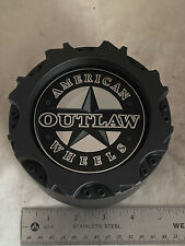 1-American Outlaw Matte Black Wheel Rim Hub Cover 8 LUG Center Cap BC-895 A B  picture