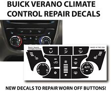  2012-2015 Buick Verano Climate Control Black Button Repair Decal Sticker Set picture