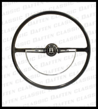 1963-71 VW Karmann Ghia Black Steering Wheel w/ Horn Black Volkswagen 113415651A picture