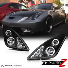 JDM Black Halo Angel Eye Projector Headlight Lamp For 00-05 Toyota Celica GT/GTS picture