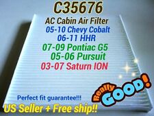 C35676 AC CABIN AIR FILTER for CHEVY COBALT HHR PONTIAC G5 PURSUIT SATURN ION picture
