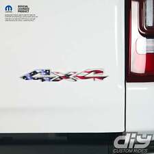 RAM 4x4 Emblem Overlay Decals AMERICAN FLAG Fits 2009-2023 1500-5500 picture