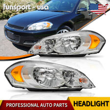 Chrome Headlights Replacement for 06-07 Monte Carlo 06-13 Chevy Impala Headlamps picture