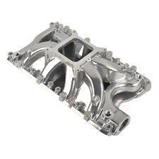 Polished Air Gap Aluminum Single Plane Intake Manifold For SBF Ford 351W Windsor picture