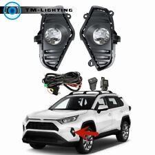 Pair of Fog Lights Lamps w/Cover Switch Wiring Kits For 2019-2021 Toyota RAV 4 picture